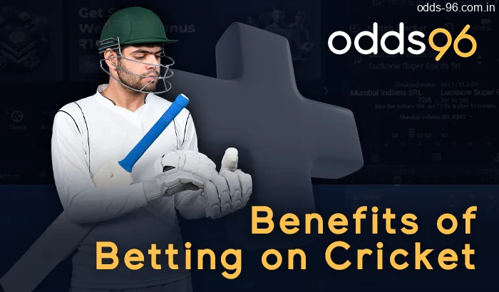 Benefits of betting on cricket at Odds96