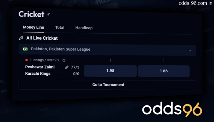 Choosing a cricket match to bet on Odds96
