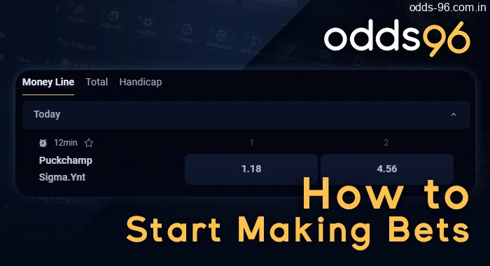 How to start making bets at Odds96