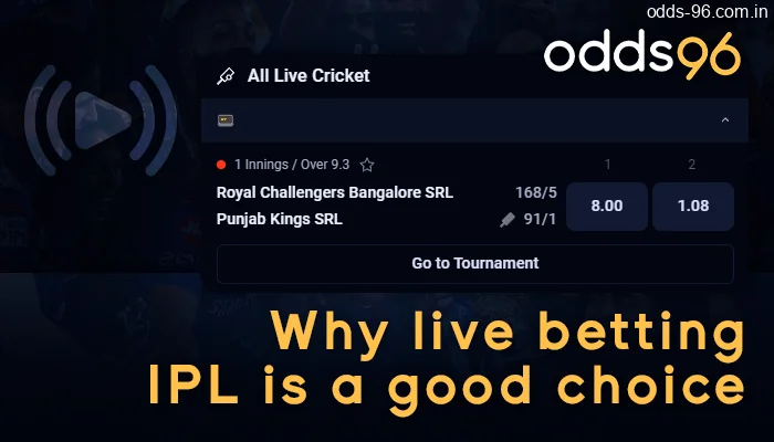 Live IPL betting at Odds96 - the benefits of live betting