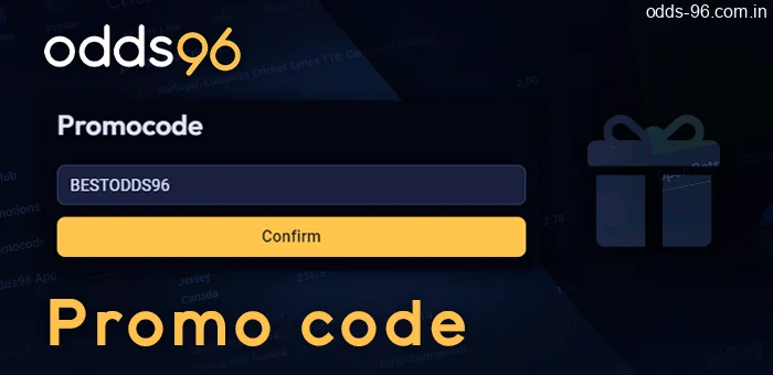 Promo code for players from India on Odds96 - how to activate promo code
