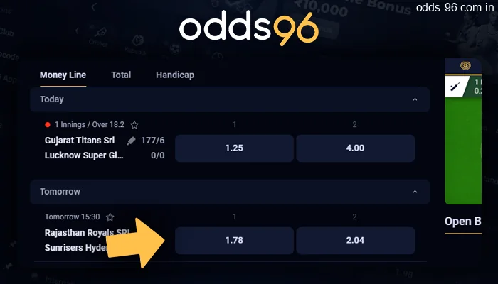 Selecting a kabaddi match to bet on Odds96