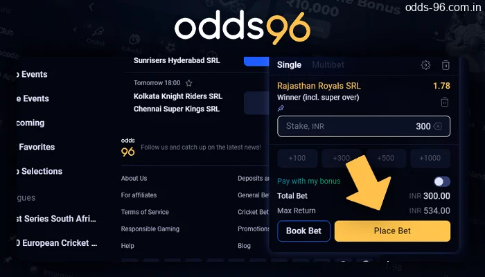 Place a bet on the match kabaddi at the bookmaker Odds96