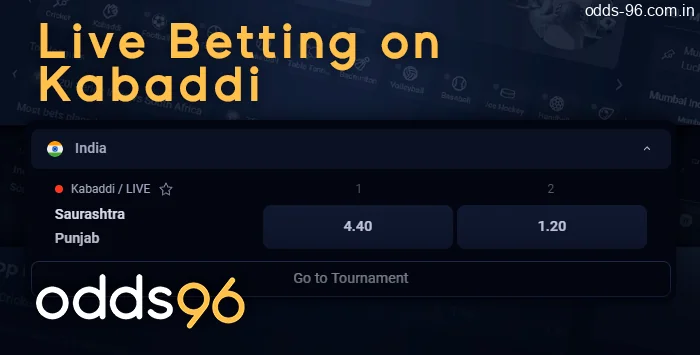 Live betting on Kabaddi at Odds96