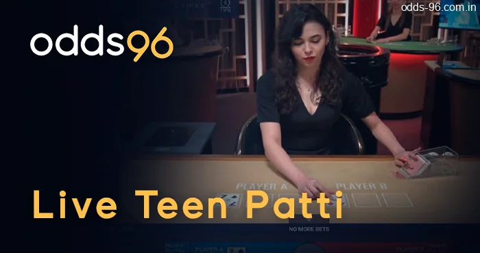 Odds96 Live Teen Patti: popular Indian game from famous providers