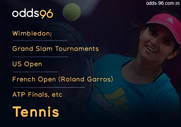 Current tennis tournaments on the Odds96 site