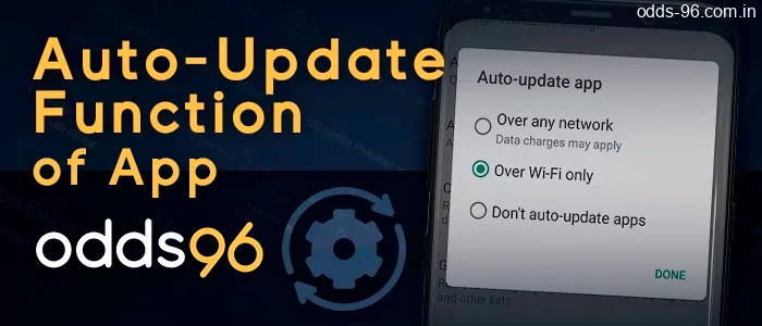 Auto-update function of the Odds96 application: how to enable it
