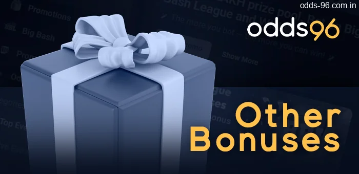 Other bonuses for Sports and Casino at Odds96