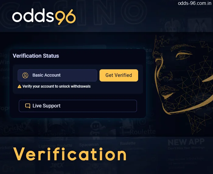 Odds96 Verification procedure for new Indian players